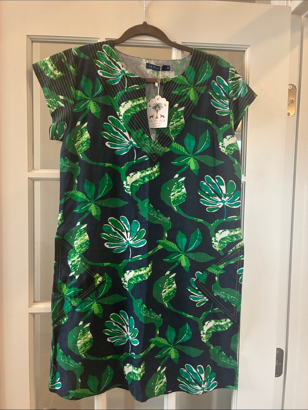 La Plage Green Floral Midi Dress